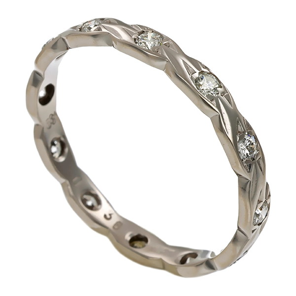 Brillantring, 14K, Weißgold