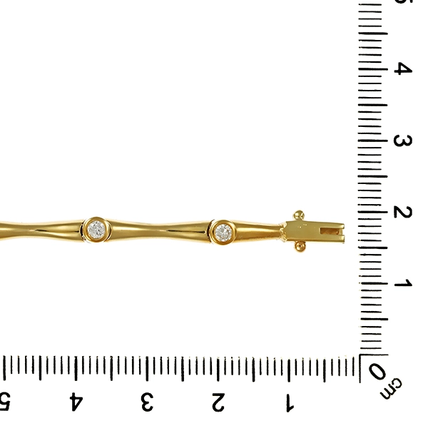 Armband, 14K, Gelbgold, Brillanten