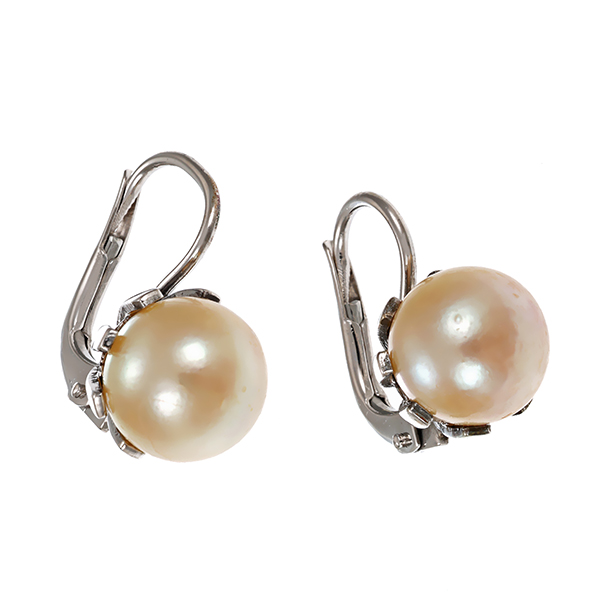 Ohrhänger,18K, Weißgold, Perle