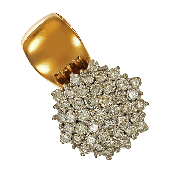 Anhänger, 14K, Gelb-/Weißgold, Brillanten 0,89 ct