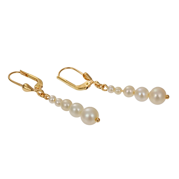 Ohrhänger, 14K, Gelbgold, Zuchtperlen