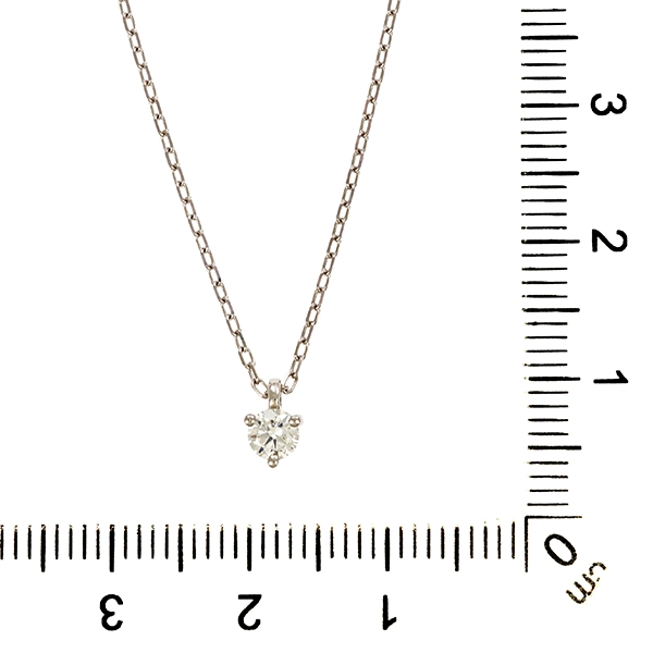 Collier, 14K, Weißgold, Brillant 0,22 ct
