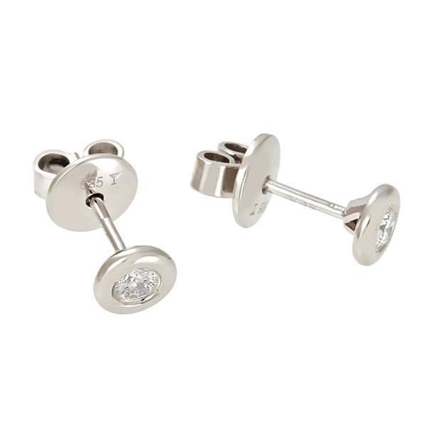 Ohrstecker, 14K, Weißgold, Brillanten