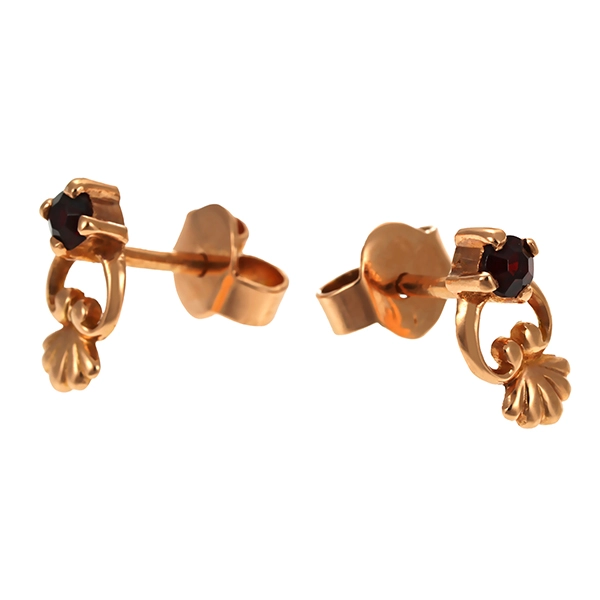 Ohrstecker, 14K, Gelbgold, Granat