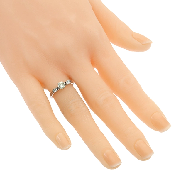 Diamantring, 14K, Weißgold, Brillant, Diamanten