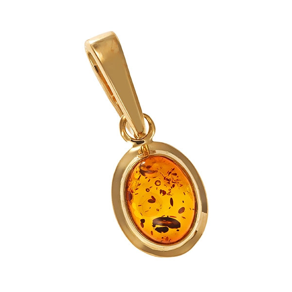Anhänger, 14K, Gelbgold, Bernstein