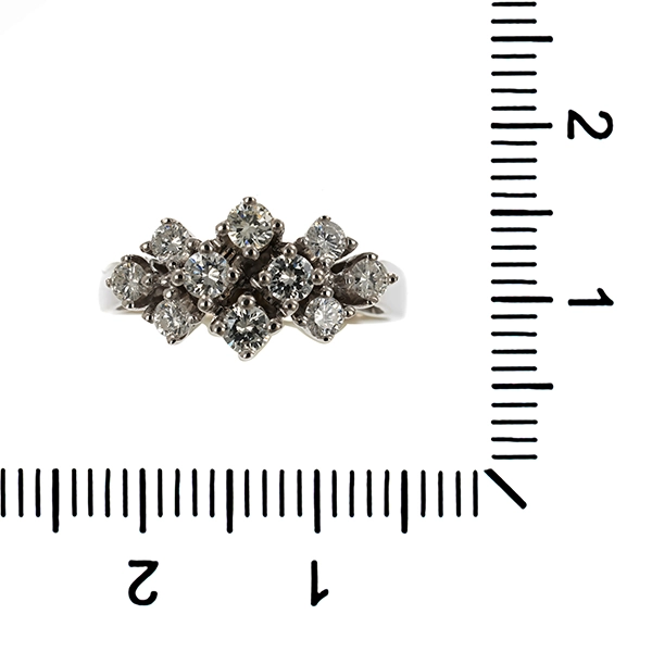 Diamantring, 14K, Weißgold, Brillanten 0,50 ct