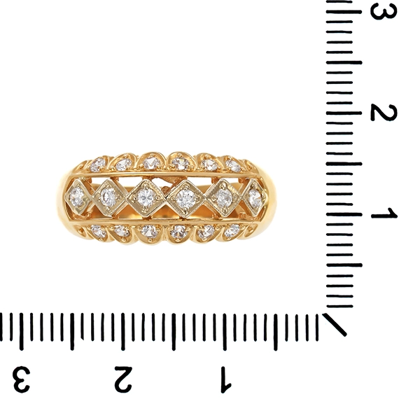 Ring, 14K, Gelbgold, Zirkonia