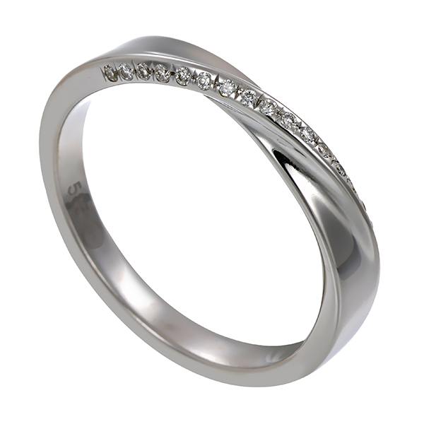 Ring, 14K, Weißgold, Brillanten