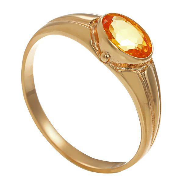 Ring, 14K, Gelbgold, Citrin
