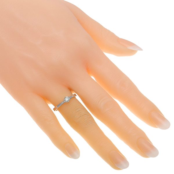 Diamantring, 18K, Weißgold, Brillant 0,25 ct