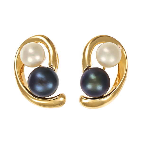 Ohrstecker, 14K, Gelbgold, Perlen