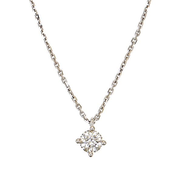Collier, 14K, Weißgold, Brillant