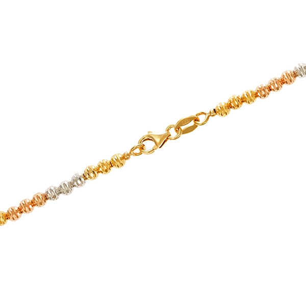 Kette, 14K, Rot-/Weiß-/Gelbgold