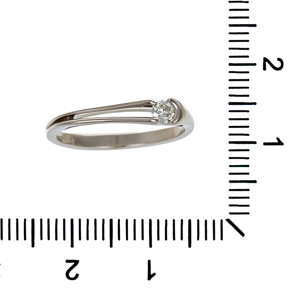 Brillantring, 14K, Weißgold, 0,10ct
