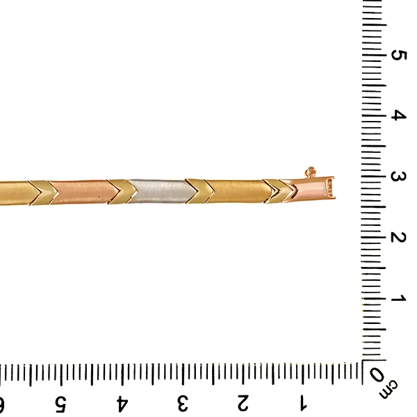 Armband, 14K, Tricolor, Fantasie.-, L19.5cm