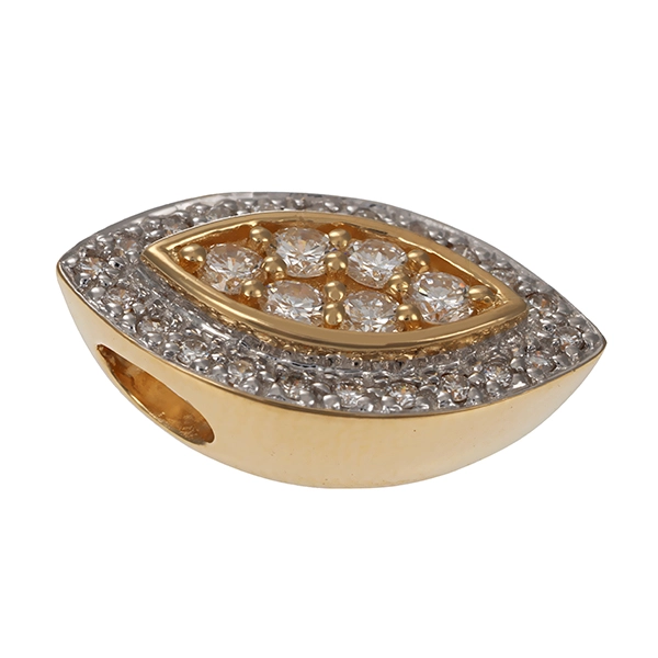Anhänger, 14K, Gelb-/Weißgold, Brillanten