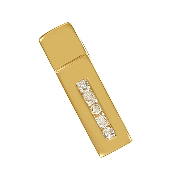 Anhänger, 14K, Gelbgold, Brillanten