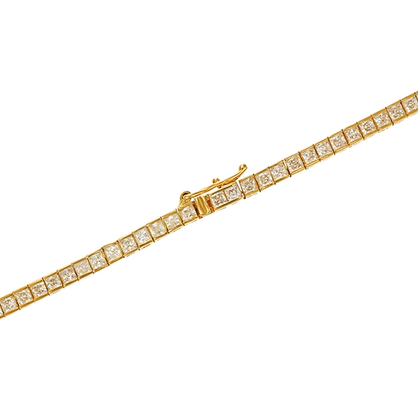 Collier, 18K, Gelbgold, Zirkonia