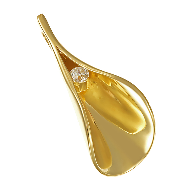 Anhänger, 14K, Gelbgold, Brillant