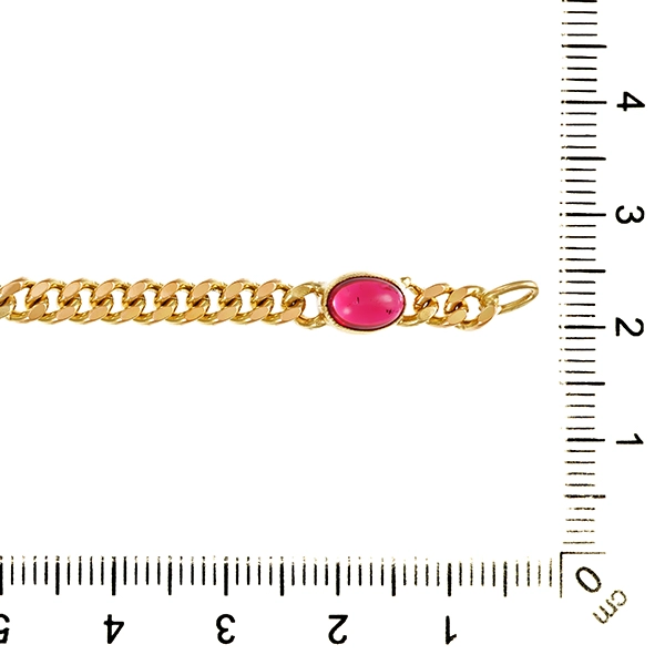 Armband, 8K, Gelbgold, Almandin