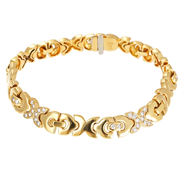 Armband, 18K, Gelbgold, Brillanten