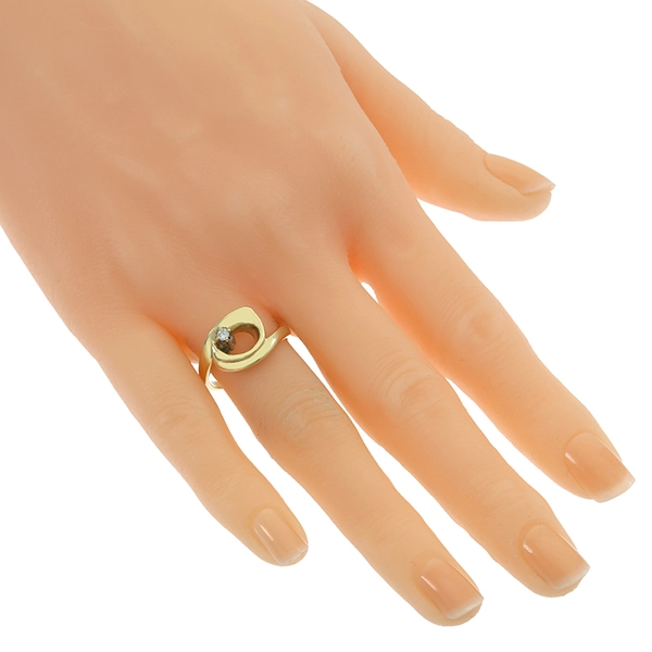 Diamantring, 14K, Gelbgold, Brillant