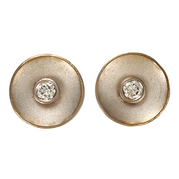 Ohrstecker, 18K, Gelb-/Weißgold, 2 Brillanten 0,16 ct