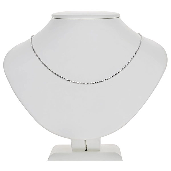 Collierkette, 14K, Weißgold, Venezianer-