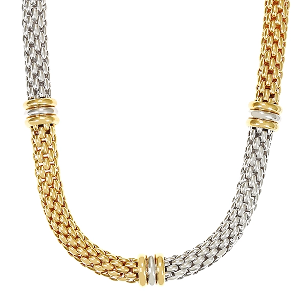 Collier, 18K, Gelb-/Weißgold