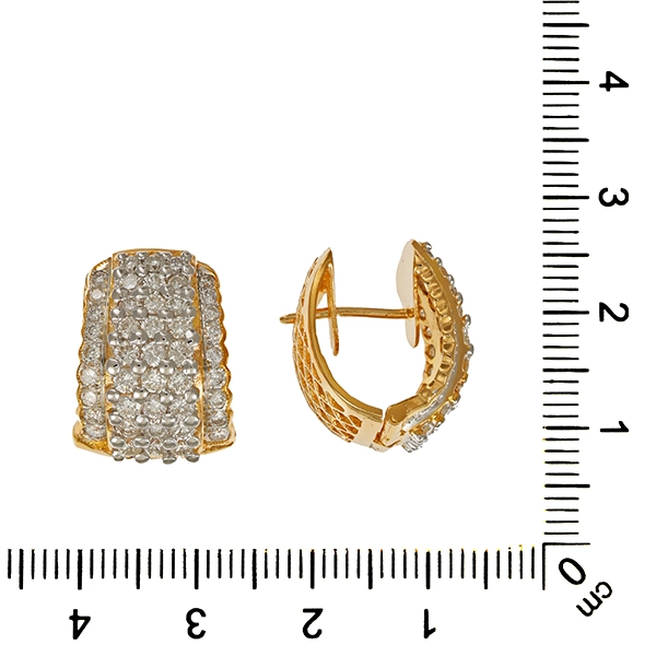 Ohrhänger, 18K, Gelb-/Weißgold, Brillanten, 2,00ct
