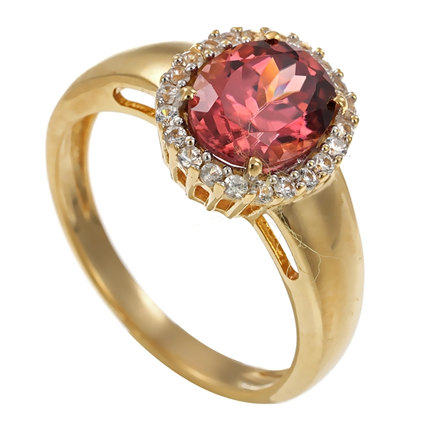 Ring, 14K, Gelbgold, Schgmuckstein, Zirkonia