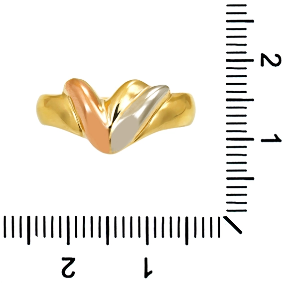 Ring, 18K, Gelb-/Rot-/Weißgold