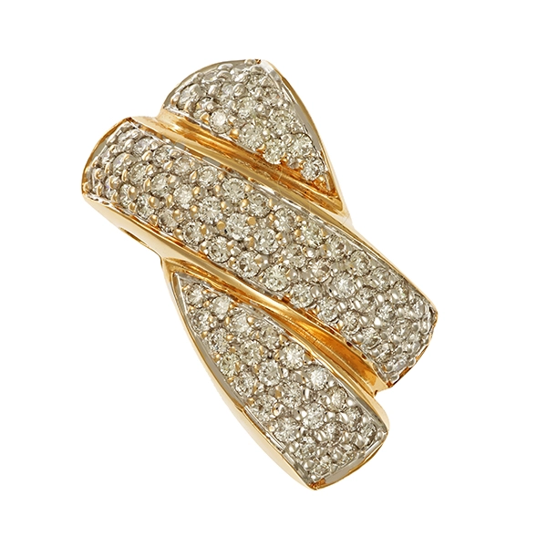 Anhänger, 14K, Gelb-/Weißgold, Brillanten 1,20 ct