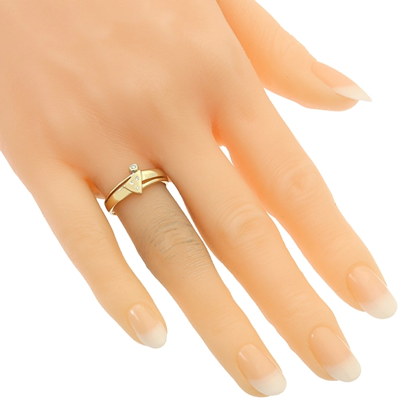 Diamantring, 14K, Gelb-/Weißgold, Brillanten