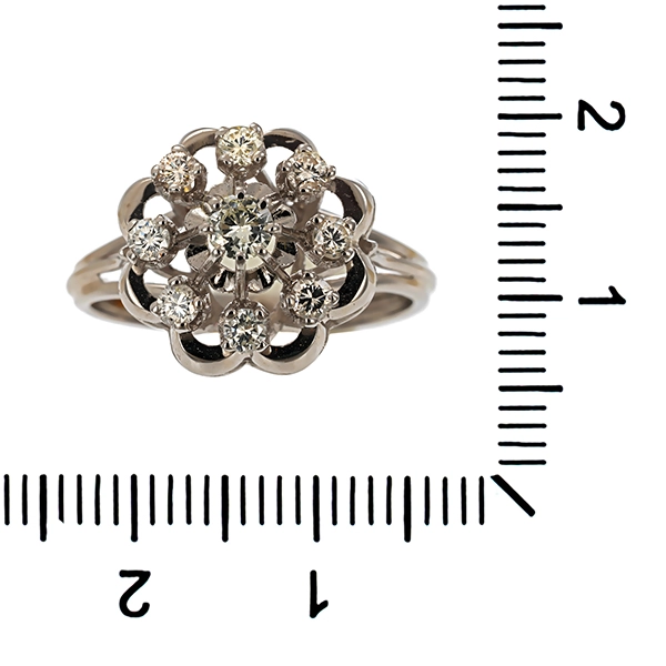 Diamantring, 14K, Weißgold, Brillanten 0,34 ct