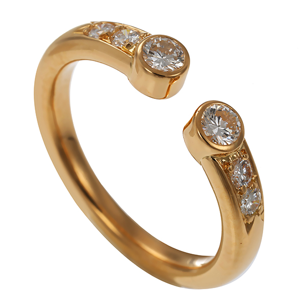 Diamantring, 18K, Gelbgold, Brillanten 0,40 ct