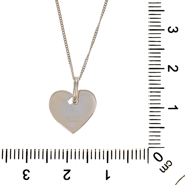 Collier, 9K, Weißgold, Herz