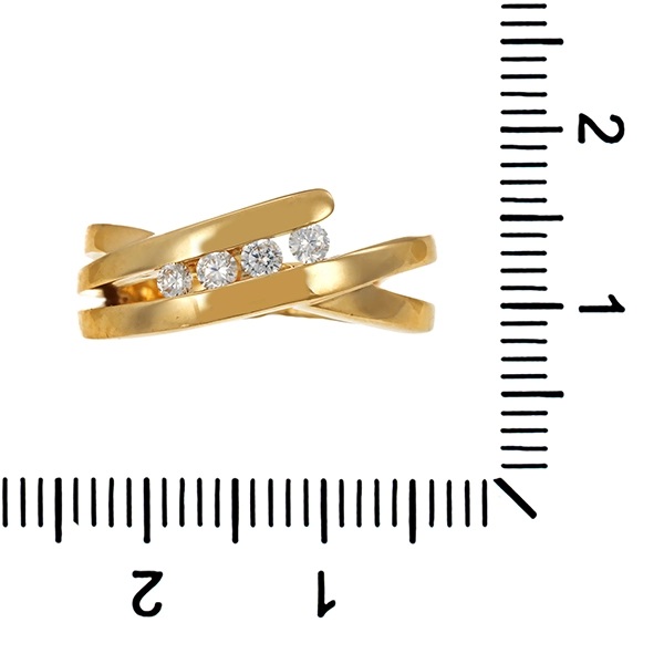 Ring, 9K, Gelbgold, Zirkonia