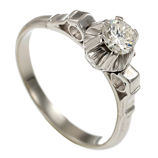 Brillantring, 18K, Weißgold, 0,30ct