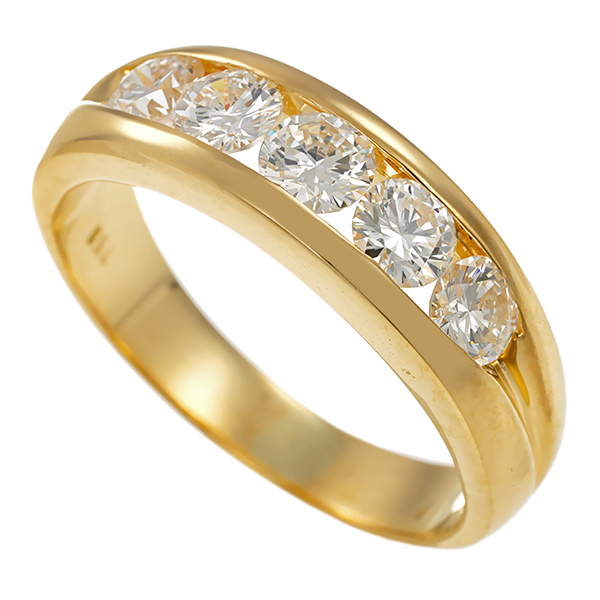Brillantring, 18K, Gelbgold
