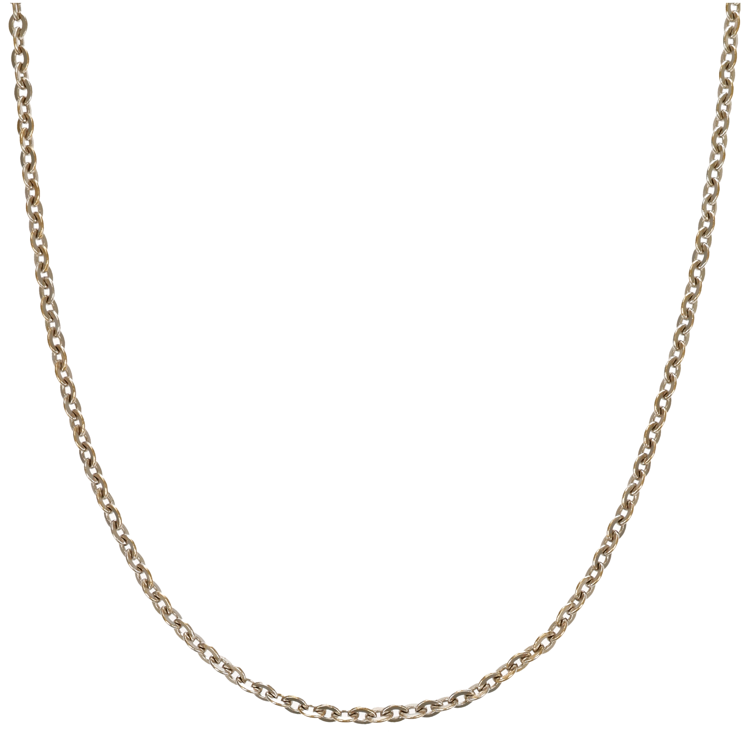 Collierkette, 14K, Weißgold, Anker