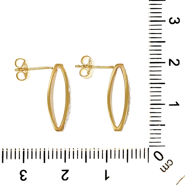 Ohrstecker, 8K, Gelb-/Weißgold