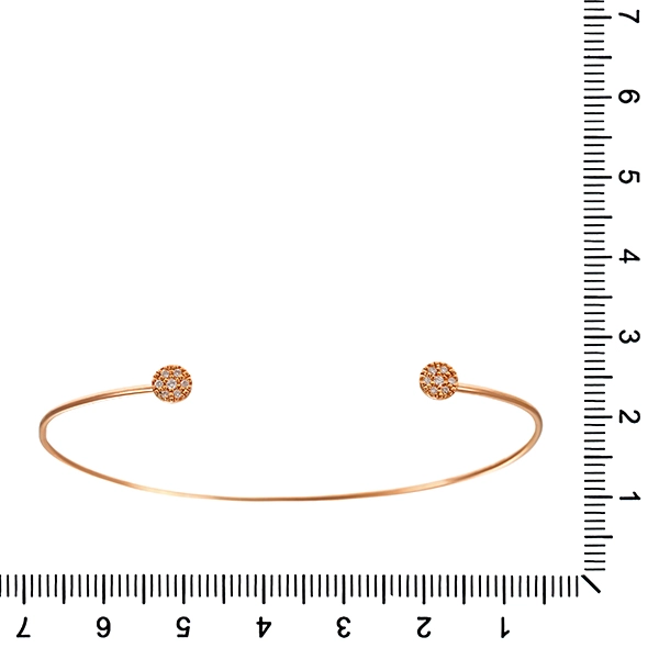 Armreif, 18K, Rotgold, Brillant