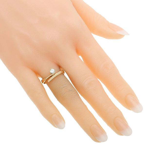 Diamantring, 14K, Gelbgold, Brillant 0,17 ct