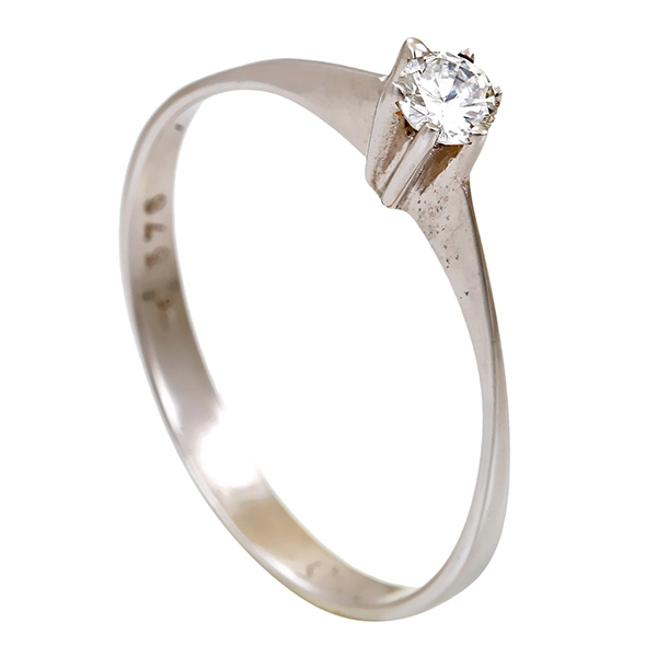 Diamantring, 14K, Weißgold, Brillant 0,15 ct