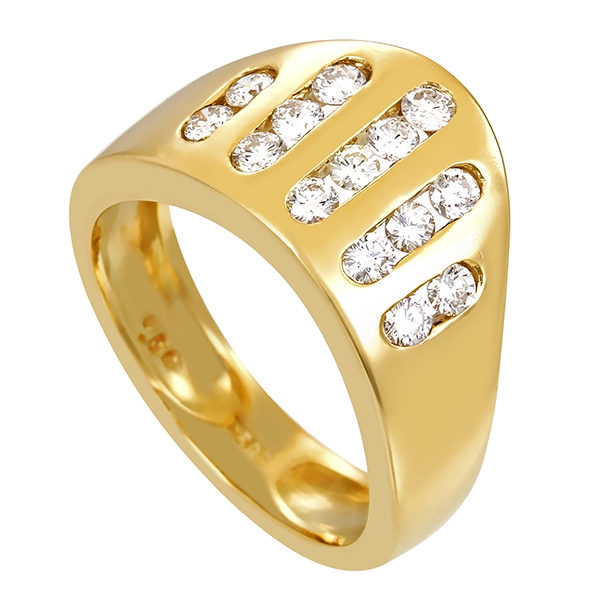 Diamantring, 14K, Gelbgold, Brillanten 0,56 ct