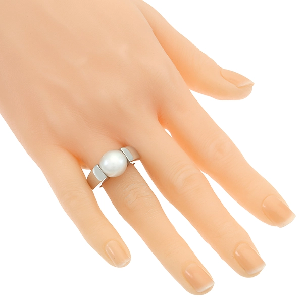 Ring, 18K, Weißgold, Südsee-Zuchtperle