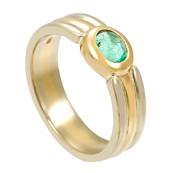 Ring, 14k, Gelbgold, Smaragd