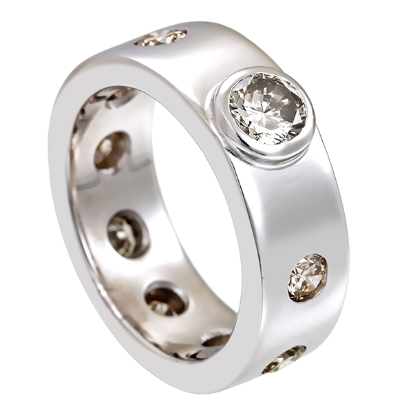 Diamantring, 14K, Weißgold, Brillanten 0,94 ct